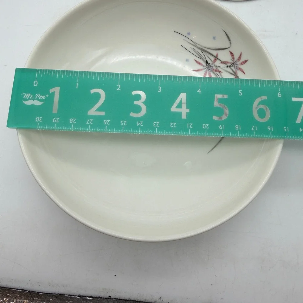 Syracuse China Flame Lily Vintage Cereal Soup Bowls Set of 2 MCM